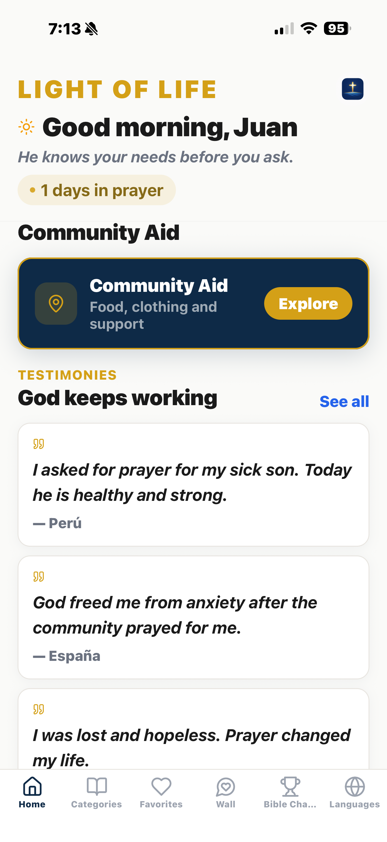 Community Aid Screen