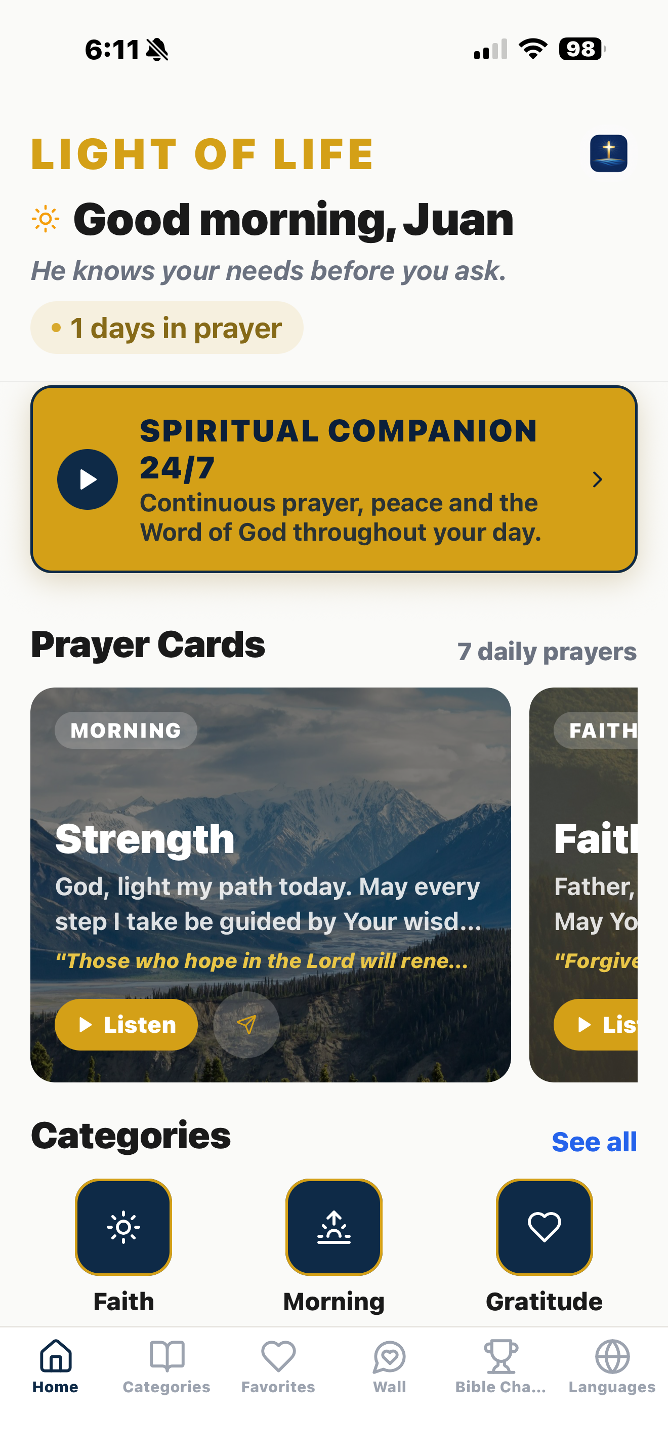 Spiritual Companion Screen