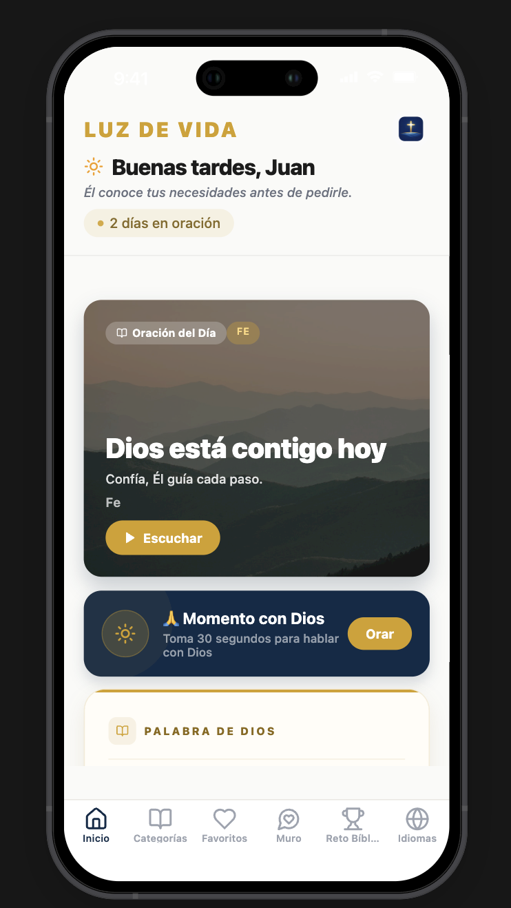 Pantalla principal de Light of Life
